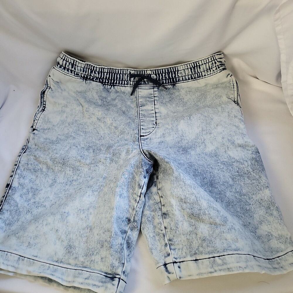 Wonder Nation Womens Blue High Rise Elastic Waist Bermuda Shorts Size XL